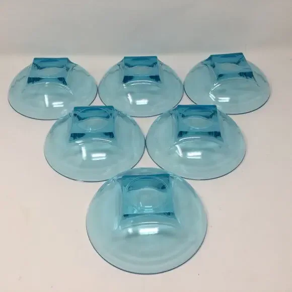 Hazel Ware 7 Pc Capri Colonial Azure Blue Salad Bowl Set Mid Century